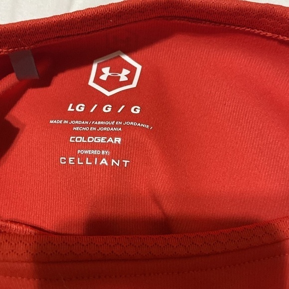 UNDER ARMOUR Men’s ColdGear Rush Mock-Shirt Size Large Orange 16% Elastane - Picture 4 of 13